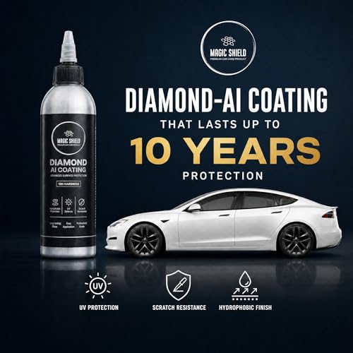 Magic Shield Diamond AI Coating Graphene Liquid Clear Coat w/Self-Levelling Technology | Restore Used Car back to New | Lasts 10 Years | High-Gloss | Hydrophobic & Scratch-Resistant | for Paint & Headlights Only by Magic Shield - Image 3