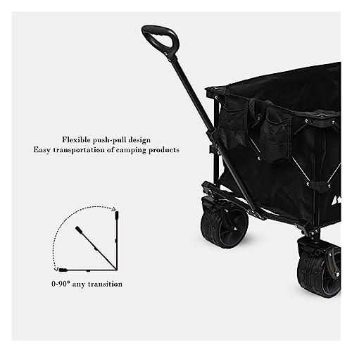 Carretilla plegable tipo carrito para camping, portátil y multifuncional con asa ajustable, gran capacidad y ruedas de goma silenciosas miniatura 7