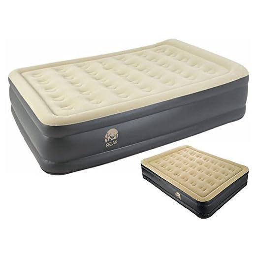 Trendi DELUXE INFLATABLE HIGH RAISED DOUBLE AIR BED MATTRESS AIRBED W BUILT IN ELECTRIC PUMP