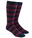 Super Stripe Burgundy Cotton Blend Dress Socks