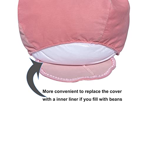 Lkminclafr Large 35" Corduroy Lazy Bean Storage Bag For Living Room(No Filler)(Pink, Large) #TOP4