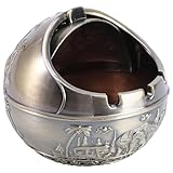 TamañO Compacto Y PortáTil: Con dimensiones de 3.93 x 3.93 x 3.54 pulgadas, este cenicero decorativo es lo suficientemente pequeño para colocarse en escritorios, mesas o estanterías sin ocupar mucho espacio