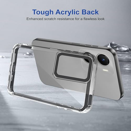 Image of amazon basics Back Case Cover for Vivo Y16 (TPU + PC Translucent Black)