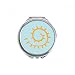 Hand Painting Sunshine Leaves Vine Hand Compact Mirror Round Portable Pocket Glass