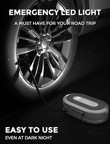 Giraffe Tools 12V DC Retractable Car Tyre Inflator with Cable, 150PSI Portable Air Compressor and Pressure Gauge for Cars, Bikes and Balls - Image 6