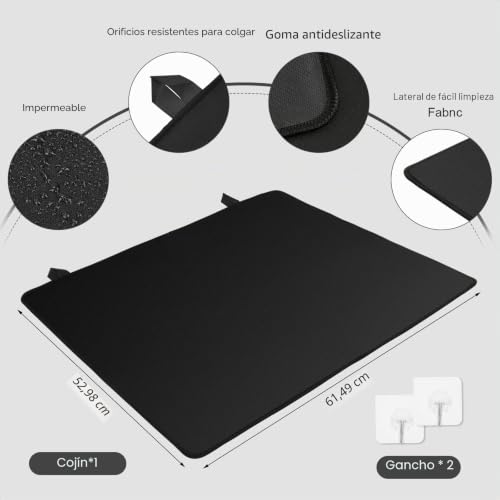 Miniatura 2 de Alfombra Para Placas De Inducción 61.5x53 Cm, Cubre Placa De Cocina De Inducción, Cubierta De Mesa De Cocción Eléctrica, Alfombra De Protección Para Estufa De Cristal Con Revestimiento Antideslizante