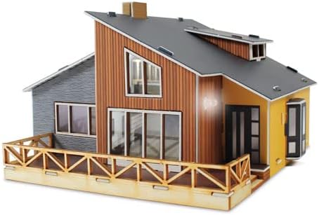 [YOUNGMODELER] Desktop Wooden Assembly Model Kits with LED Light (30 Pyeong Class Contry House)