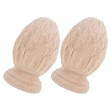 Angoily 2 Pezzi Capitelli di scale in legno intagliato accessori in legno per montanti del...