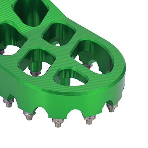 Image of AnXin Foot Pegs Motorcycle Footpegs Foot Pedals Rests CNC for KLX 110 KLX110 2002-2023 KLX110L 2010-2023 KX60 1998-2003 Green OEM 34028-1237 34028-1238