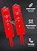 Fuzzy Handcuffs Red, Sex Restraints, Adjustable BDSM Fluffy Handcuffs for Couples with Chain