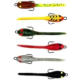 DELONG LURES Tadpoles pre Rigged Fishing Lures for Bass, Animated Crappie Fishing Bait Scented Pre Rigged Fishing Tackle Fishing Lures for Freshwater (Variety)