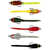 DELONG LURES Tadpoles pre Rigged Fishing Lures for Bass, Animated Crappie Fishing Bait Scented Pre Rigged Fishing Tackle Fishing Lures for Freshwater (Variety)