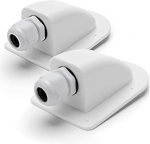 VooGenzek 2 bucăți presetupă solară impermeabilă IP68 pentru cabluri de 6-12 mm, pentru panouri solare, carcasă din ABS, garnitură tip ghindă, pentru autorulote, rulote și bărci