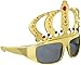 Amscan 250493-55 - Spaß-Brille König gold getönt Plastik 14,6 x 14,6 cm, Accessoire