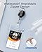 KTRIO ID Badge Holders with Metal Clip and Keyring - Vertical Clear Plastic ID Card Holders (2.5