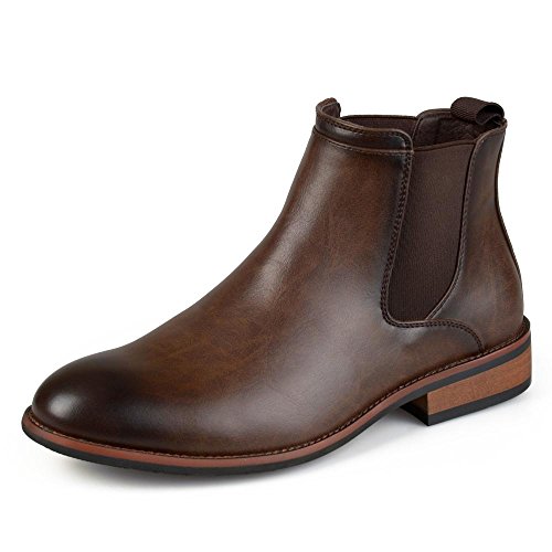 Vance Co. Men's Landon Tru Comfort Foam Pull-on Round Toe Chelsea Boot - Brown, Size: 11