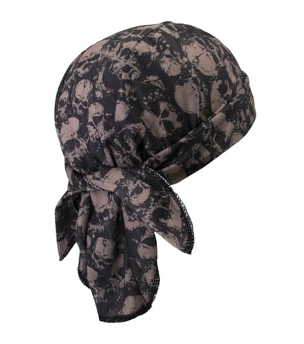 Sweat Wicking Do Rags Skull Caps, Cooling Hip Hop Hat,...