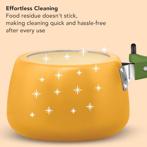 Image of Hawkins Cerenity 3L Pressure Cooker | Ceramic Coated | Contura Shape | Induction & Gas Compatible | Rice, Dal & Curries | ISI Certified | 5 Year Guarantee | Mustard Yellow (ICY30)