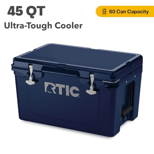Image of RTIC Ultra-Tough Cooler Hard Insulated Portable Ice Chest Box for Beach, Drink, Beverage, Camping, Picnic, Fishing, Boat, Barbecue