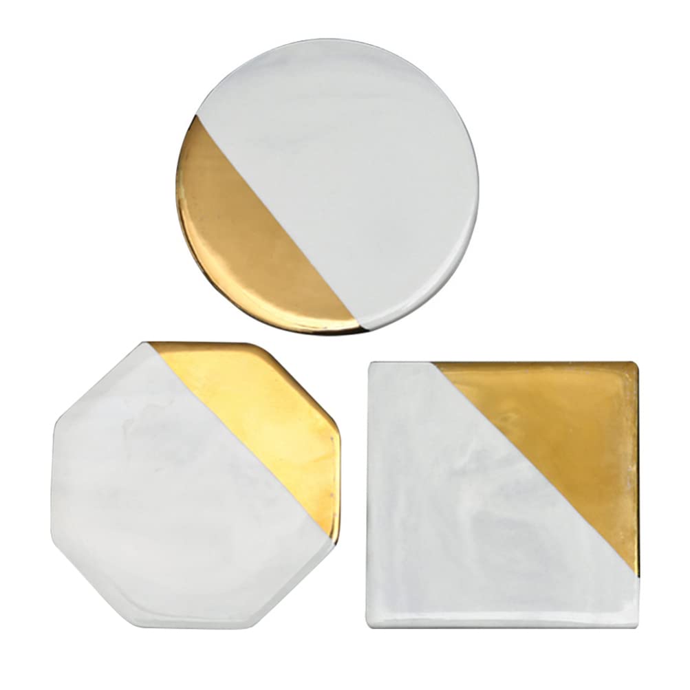 OSALADI 3pcs DIY Nail Art Palette Marble Nail Mixing Palette Nail Holder Polish Color Mixing Plate Nail Art Display Palettes Cosmetic Mixing Tools Photo Props-image-14