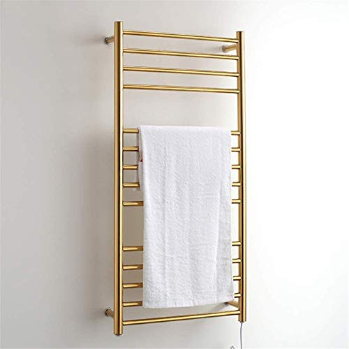 Calentador de toallas de pared eléctrico de acero inoxidable con 14 barras para baño de casa 6