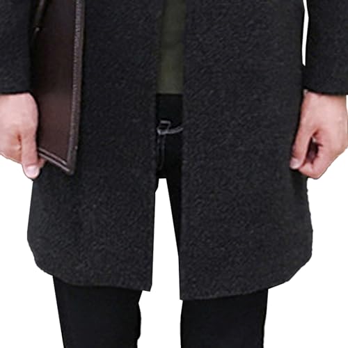 Manteau long homme à simple boutonnage style décontracté chic