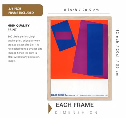 Image of BLINKART Abstract Art Aesthetic Modern Art Walls With Frame | Natural Wood Texture | Living Room Bedroom Office Wall Decoration | Poster Home Decor Frames Wall Bedroom | 12x8 Inches (D350)