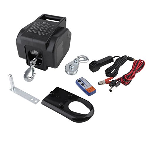 11000lbs/4900kg Cabestrantes eléctricos 12 V con Cuerda de alambre y Wireless remote control?Ideal para autos y barcos