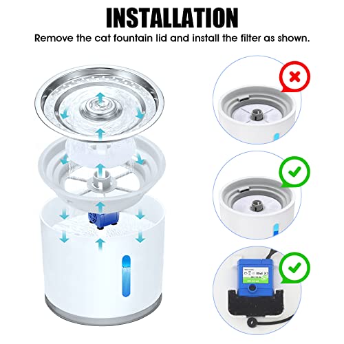 Yosemy 6 Pezzi Filtri Fontanella per Gatti