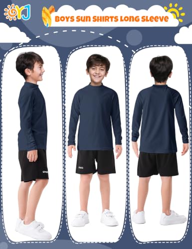 Image of Boys Rash Guard Swim Shirt Long Sleeve Rashguard UPF+ 50 SPF Sun Water Surfing Shirts for Toddler Kids Youth Teen 2T-16Y