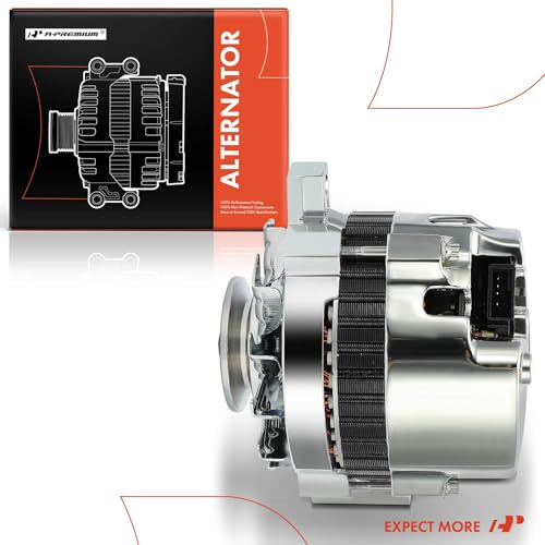 A-Premium Alternator Compatible with GM CS130 Style 1985 1986 1987 1988 1989 1990 1991 1992 1993, 2.5L 2.8L 3.0L 4.8L 5.0L 5.7L 6.2L 6.5L 7.4L, 160A 12V 1 Groove V-Belt Pulley, Chrome by A-Premium - Image 9