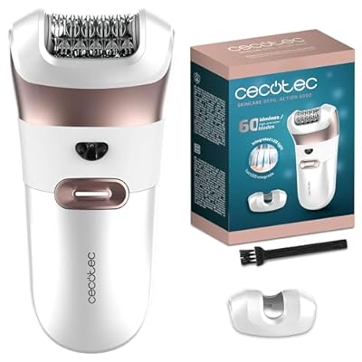 Cecotec Depiladora Eléctrica de Arranque con Accesorio Zonas Sensibles SkinCare Depil-Action 6000. 60 Láminas, Luz LED, Autonomía 60 minutos, Clasificación IPX5, Diseño Ergonómico, Indicador LED | Ya disponible en tu tienda friki favorita! En mundofriki.es! Cecotec Depiladora Eléctrica de Arranque con Accesorio Zonas Sensibles SkinCare Depil-Action 6000. 60 Láminas, Luz LED, Autonomía 60 minutos, Clasificación IPX5, Diseño Ergonómico, Indicador LED | Ya disponible en tu tienda friki favorita! En mundofriki.es!