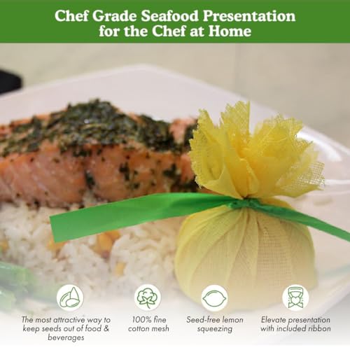 Regency Wraps Lemon Wraps Lemon Covers, Yellow with Green Ribbon, 500 Count Wedge Bags, For Seed-Free Squeezing Over Seafood, Works for Lemon Halves or Wedges by Regency Wraps - Image 2