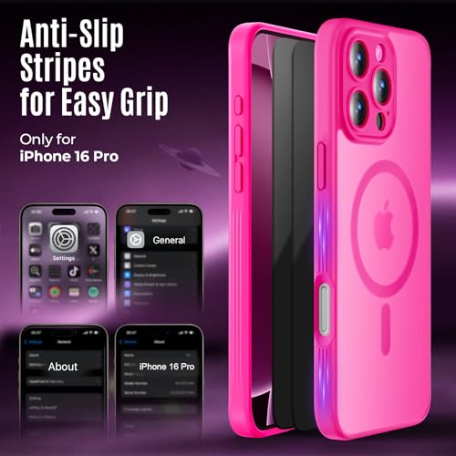 Image of Symcele Designed for iPhone 16 Pro Case, Hot Pink