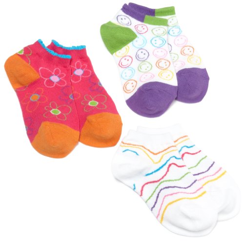 Jefferies Socks Girls 2-6x Triple Treat Fun 3 Pack