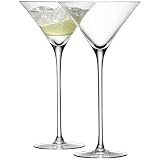 LSA Bar Cocktail Glasses 9.7oz / 275ml – Pack of 2 | 27.5cl Martini Glasses, LSA Handmade Glassware Image
