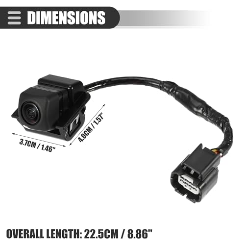 Image of Motoforti Rear View Backup Camera, for Honda Civic 2016-2017, Plastic Metal, No.39530TBAA01, Black