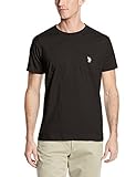 U.S. Polo Assn. Men's Crew Neck Pocket T-Shirt, Black/White, Large
