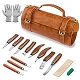 Fynokst Sculpture Bois Kit, 15 in 1 Pack Outils Deluxe contiennent des Couteaux à Tailler,...