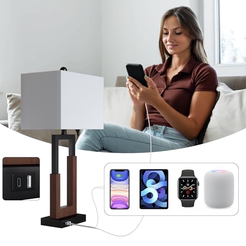 Maxax lámparas de mesa para dormitorio set de 2 miniatura 3