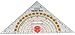 Kum 209.12.01 16cm PMMA Crystal Clear Acrylic Compass Triangle