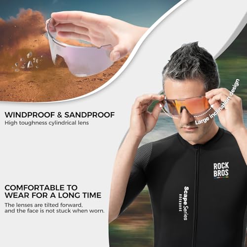 Lunette de cyclisme photochromique ROCKBROS monture TR90 - 4