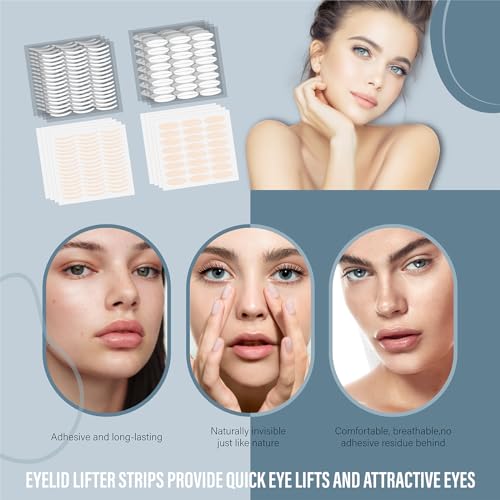 768PCS Eyelid Tape-Eyelid Lifter Strips-Eyelid Tape for Hooded Eyes Invisible-Surgery-Free Instant Eye Lift for Uneven or Single Eyelids, Say Goodbye to Hoods, Sagging Eyelids,Newly Upgraded-H - Thumbnail 3