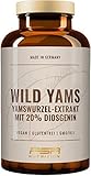 🌿 HOCHWERTIG: Unsere Yamswurzel Wild Yams Kapseln enthalten je 500 mg Yamswurzel Extrakt mit hochwertigen 20% Diosgenin - 1000 mg je Tagesdosis bei 2 Kapseln