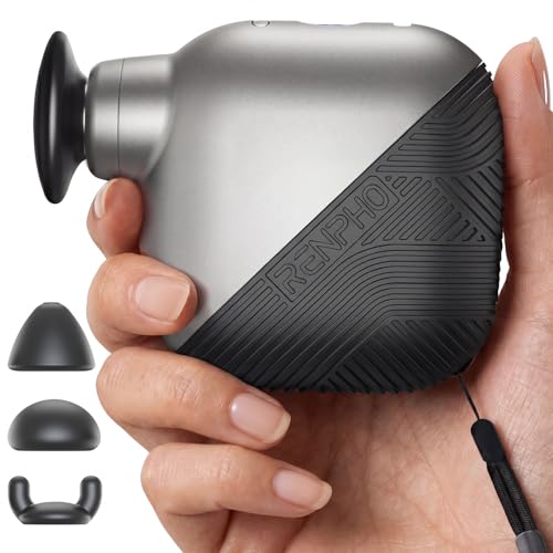 RENPHO-Micro-Pocket-Super-Mini-Massage-Gun-Massager-Silicone-Head-Casing RENPHO Micro Pocket Super Mini Massage Gun, Massager, Silicone Head Casing - Image 1