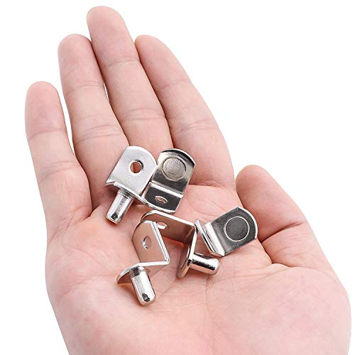 Shelf Pegs Pins 50Pcs L-Shaped Clips Polished Nickel For Kitchen & Bookcase Shelf Bracket Pegs With Hole Support Pegs #TOP2