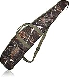 AUMTISC Soft Rifle Case, Shotgun Carrying Bag, Gun Cases for Scoped Rifles with Adjustable Shoulder Sling and Pocket, Brown 48