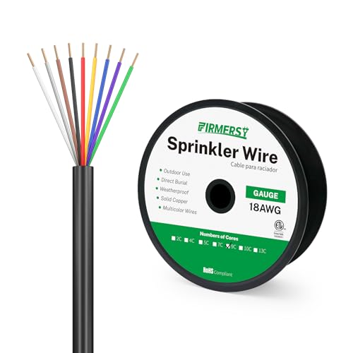 FIRMERST 18/9 Solid Sprinkler Wire for up to 8 Valves System 150 Feet