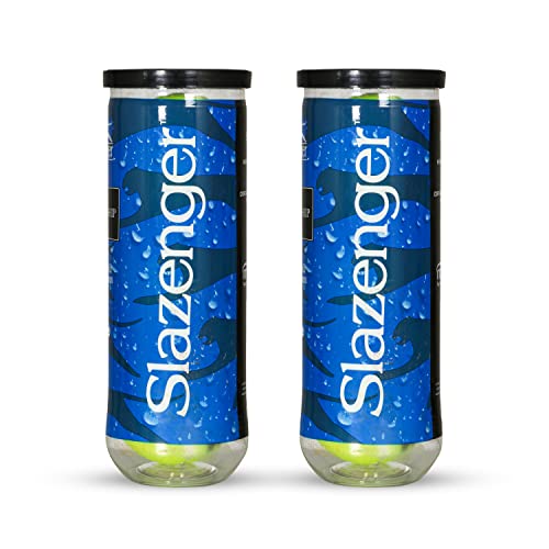 Image of Slazenger Championship Tennis Balls (Material: Rubber, Color: Yellow) Standard Size |2 Can|6 Balls(3 Balls /Can)