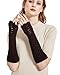 Novawo Women Fashion Arm Warmers Long Fingerless Gloves Winter Warm Knitted Gloves